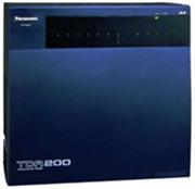 Mặt trước Tổng đài panasonic KX-TDA200 với 16 đường vào và 72 máy lẻ